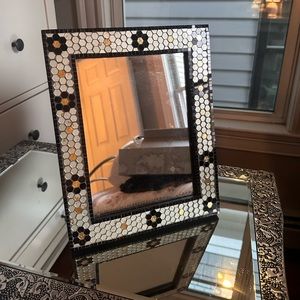 Anthropologie Bistro Tile Poppy Mirror